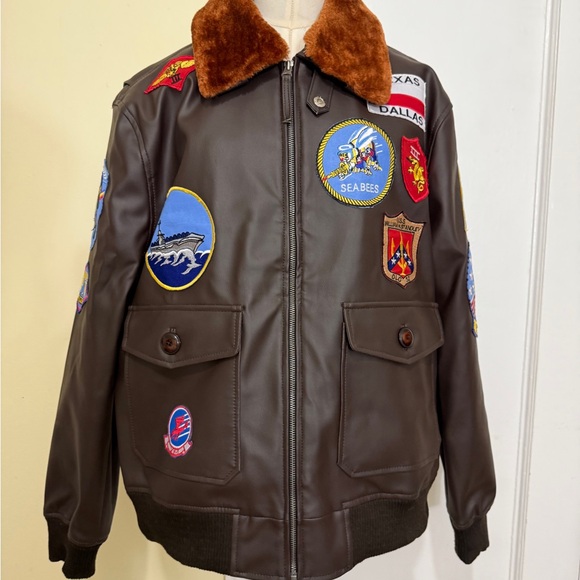 JAKLEZ Mens Aviator Pilot Top Gun Bomber Jacket - Picture 10 of 14